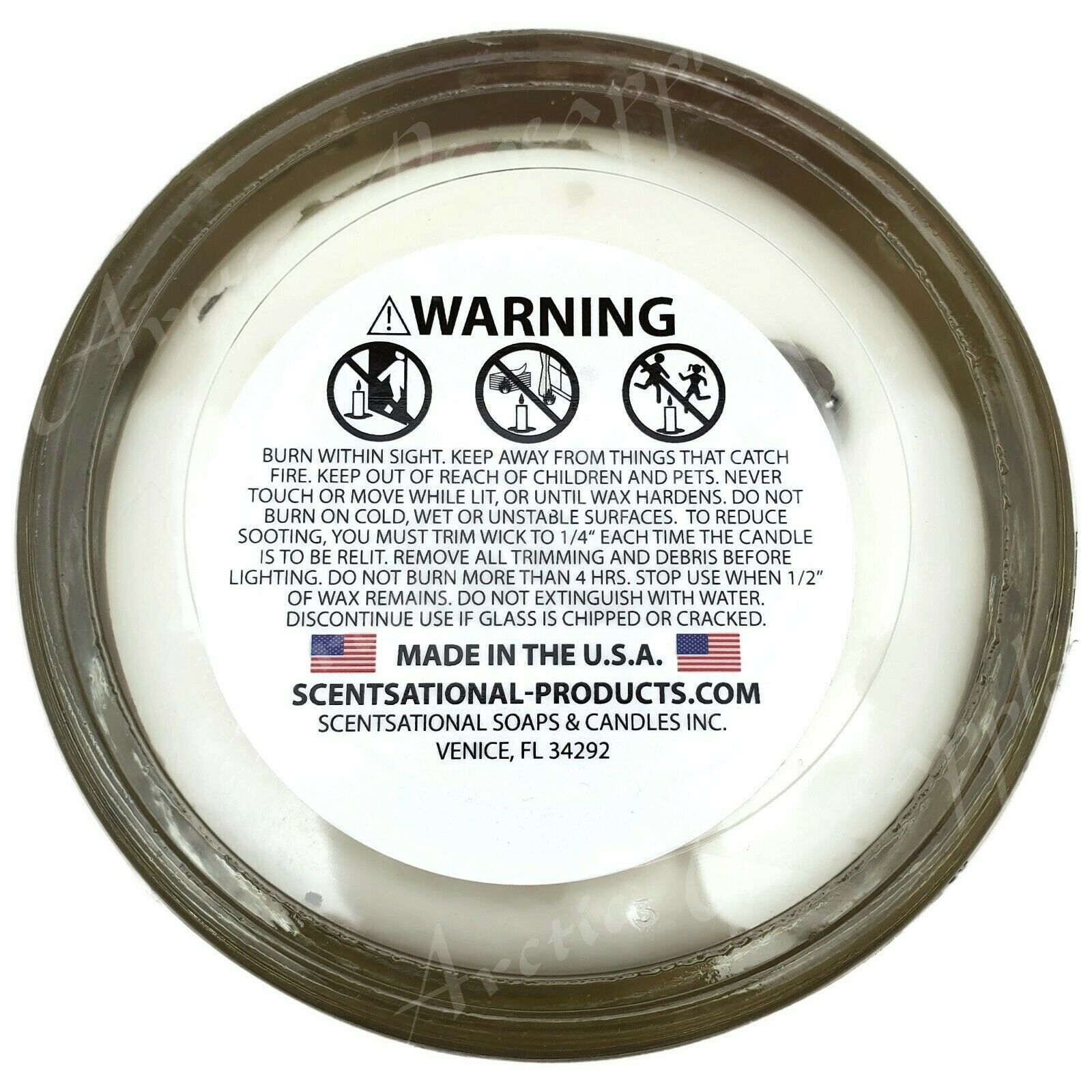 Scentsational Natural Soy Blend 26oz Cotton 3 Wick Candle Jar Sugar