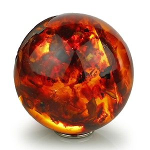 BEAUTIFUL! Gold Baltic Amber Sphere, Lithuania, K-38