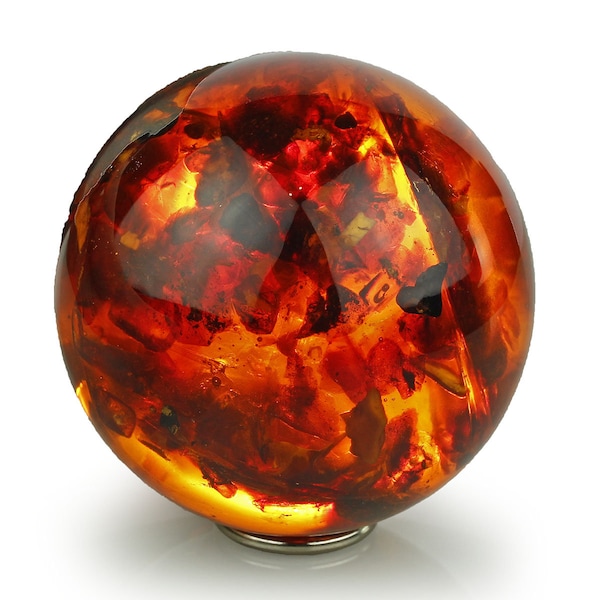 BEAUTIFUL! Gold Baltic Amber Sphere, Lithuania, K-38