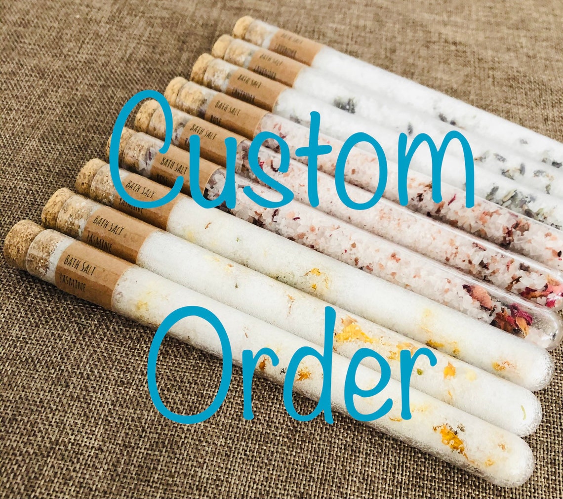 Personalized Bulk Bath Salt Test Tube Bath Salt Single Use Etsy
