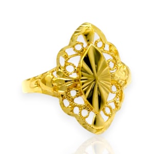 Antique Gold Ring, Gold Filigree Ring, Vintage Gold Filigree Ring, Solid Gold Ring