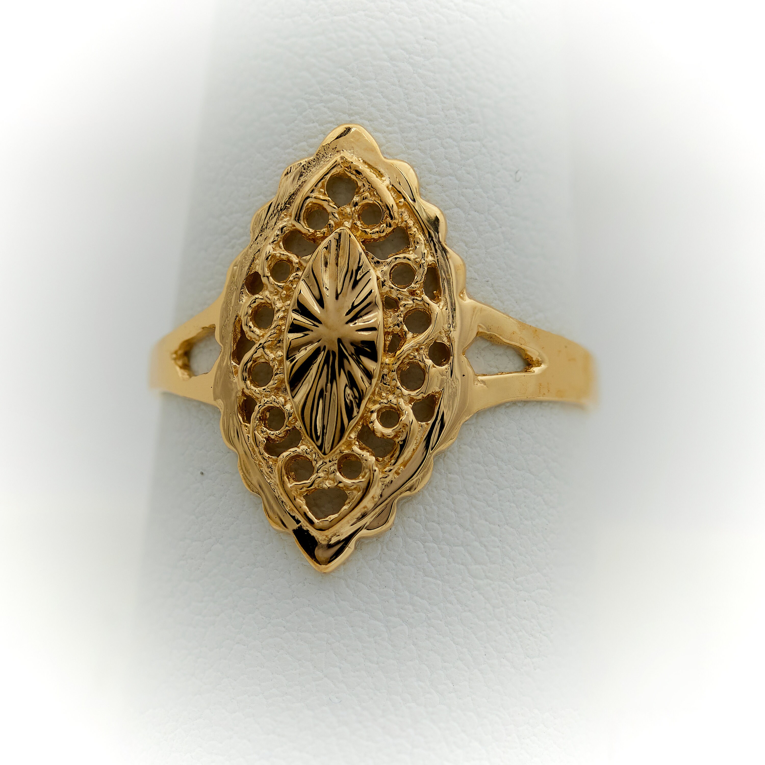 10k Gold Women's Rings Without Stones Almond Style. Etsy UK