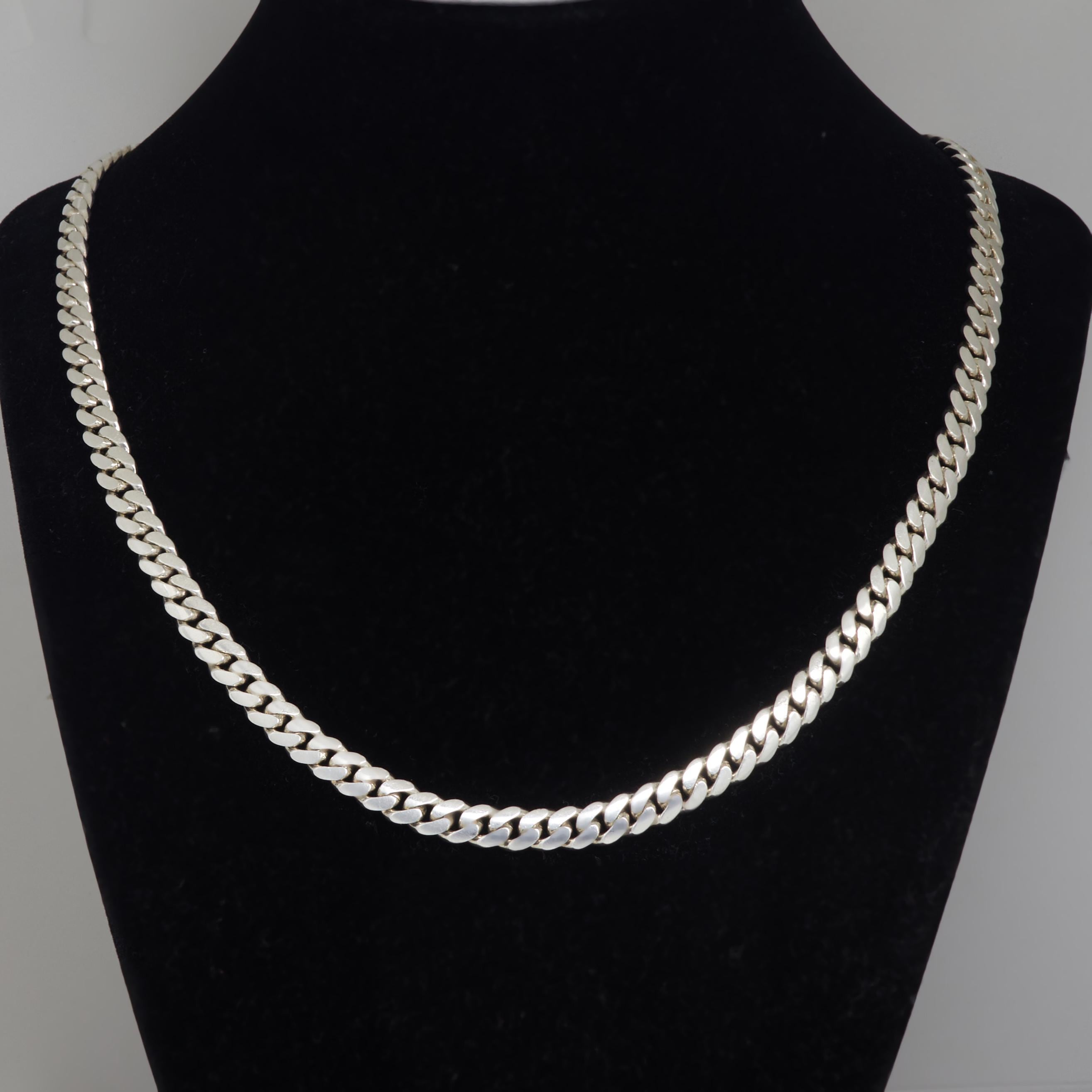 Handmade 999 Pure Silver Miami Cuban Link Chain