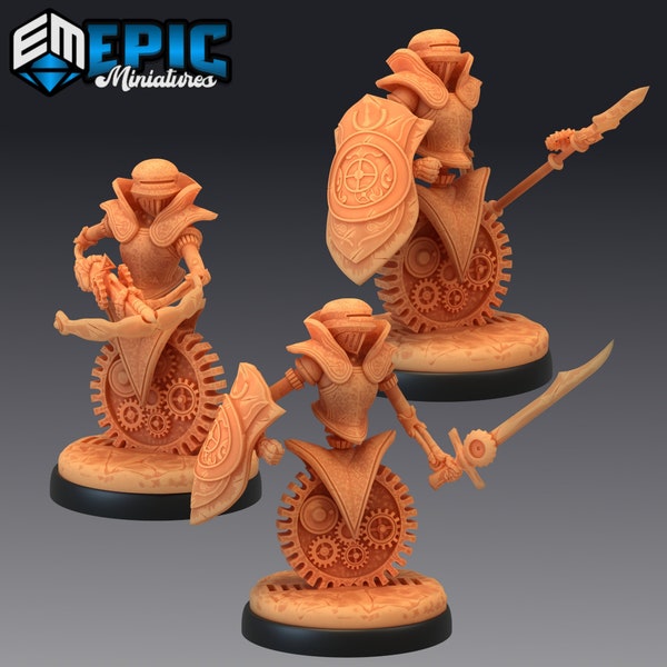 Gear Town Knight by Epic Miniatures | D&D Figurine | Medium | Sword, Crossbow, Spear