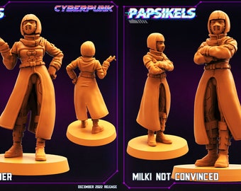 Milki Netstrider | Sci Fi Miniature | Cyberpunk | 32mm Scale Figurines | December 2022 | Papsikels