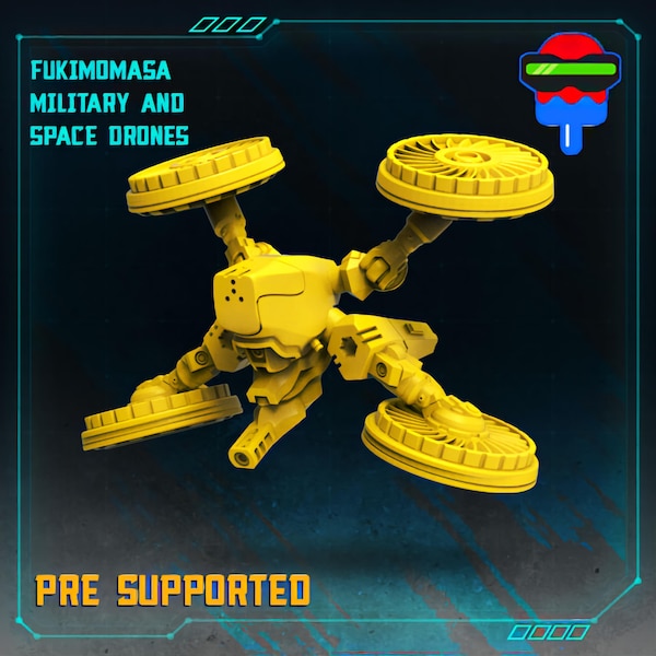 Sci Fi Miniature | Fukimomasa Military Drone | Cyberpunk | 32mm Scale Figurine | Military and Space Drones | Papsikels