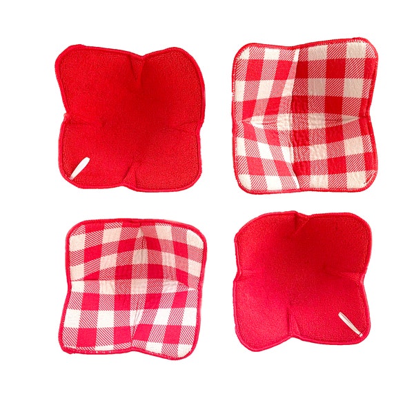 Microwave Bowl Holder - Set of 4 Reversible - Heat Resistant Bowl Holder - Bowl Huggies - Multipurpose Bowl Potholder