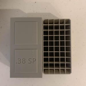 3D Printed .38 Ammo Storage Box 50 Rounds