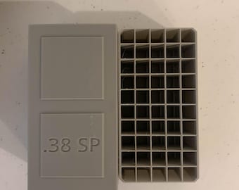 3D Printed .38 Ammo Storage Box 50 Rounds