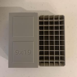 3D Printed 9mm 9x19 Ammo Storage Box 50 Rounds
