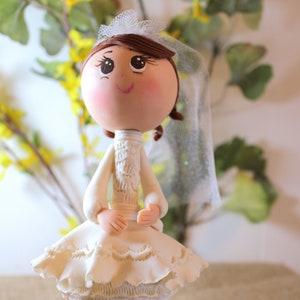 Muñeca de Migajon (Porcelanikron) para Primera Comunion o Confirmacion || Handgemachte Erstkommunion oder Konfirmationspuppe aus Polymer Clay