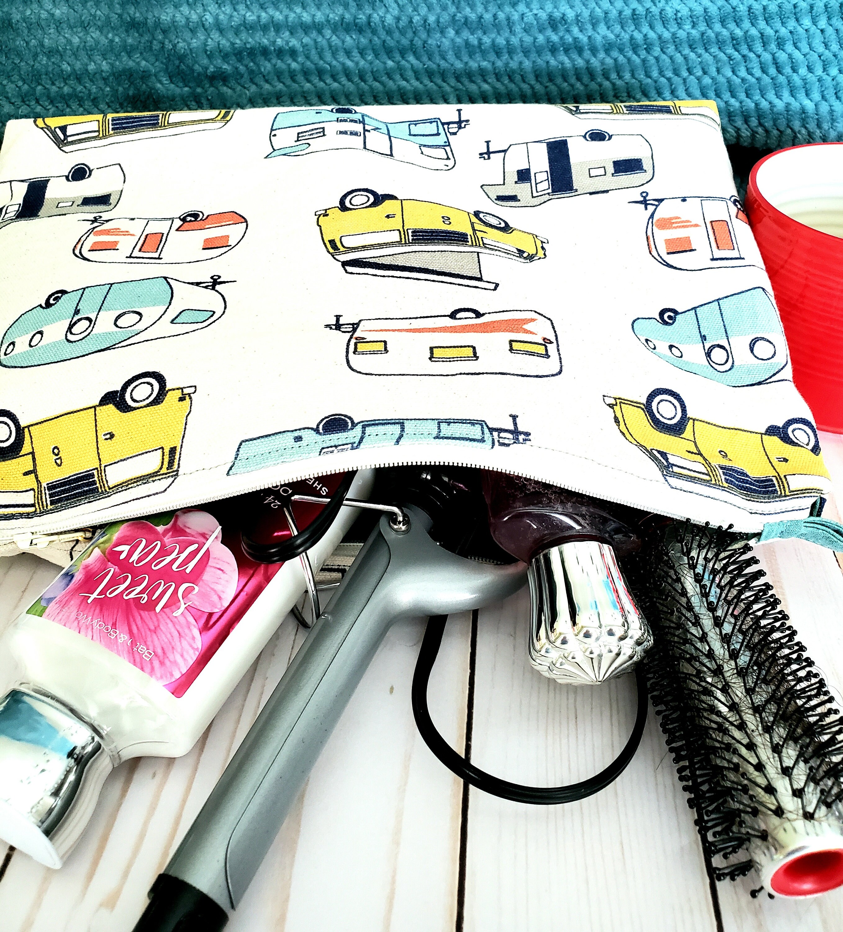 Camping Makeup Bag Travel Trailer Makeup bag Camper Zip Bag Etsy México