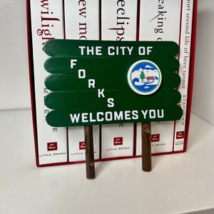 The City of Forks Welcomes You- Miniature Sign- Twihard Merch & Decor