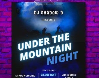 DJ Shadow D | Club Promo Flyer | Officially Licensed SJM ACOTAR Crescent City Merch | Digital Download