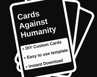 Custom Cards Against Game | DIY Custom Cards Template |  Instant Download | Fully Editable Google Slides