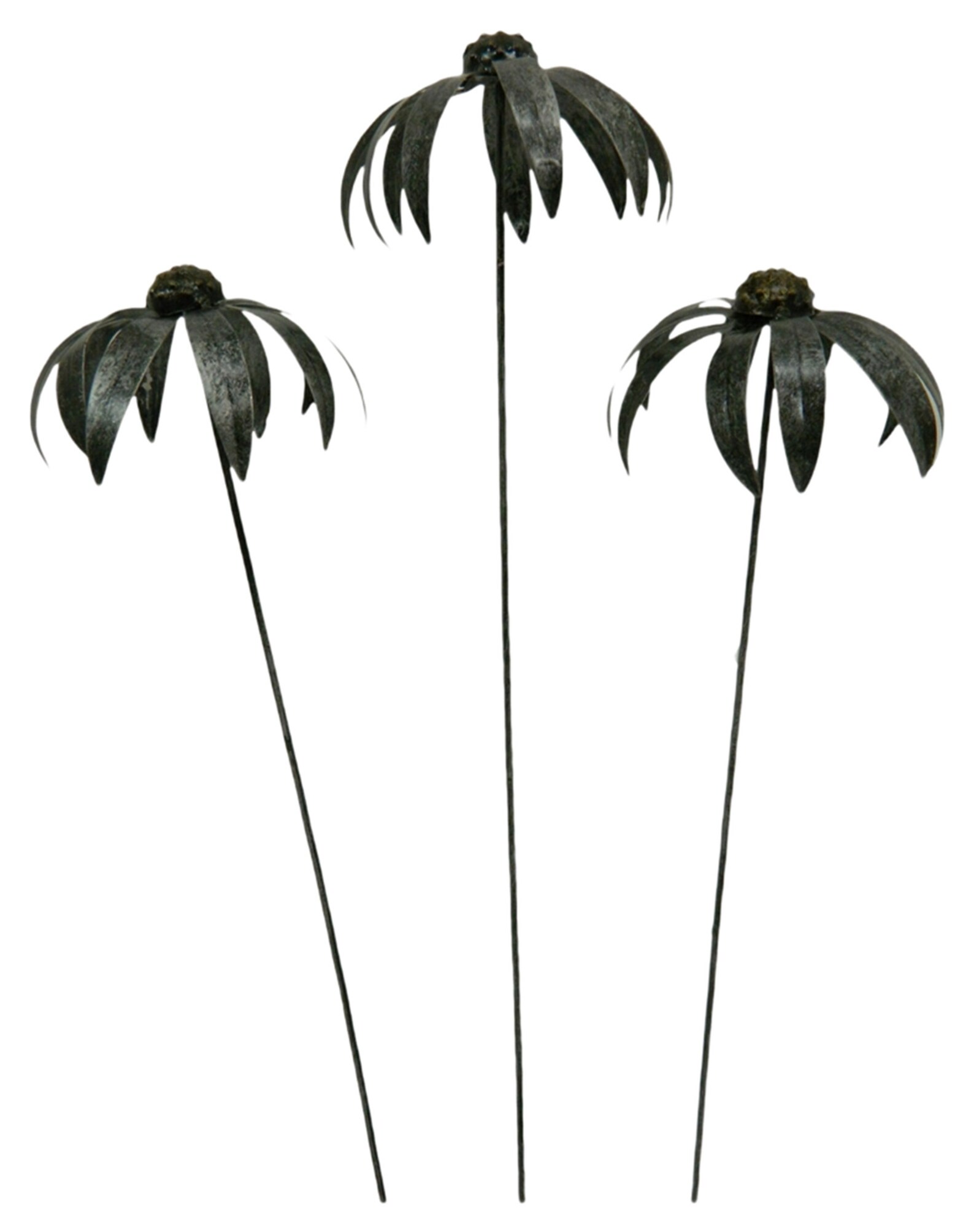 Set of 3 Metal Flower Garden Ornament Echinacea/Daisy on Etsy