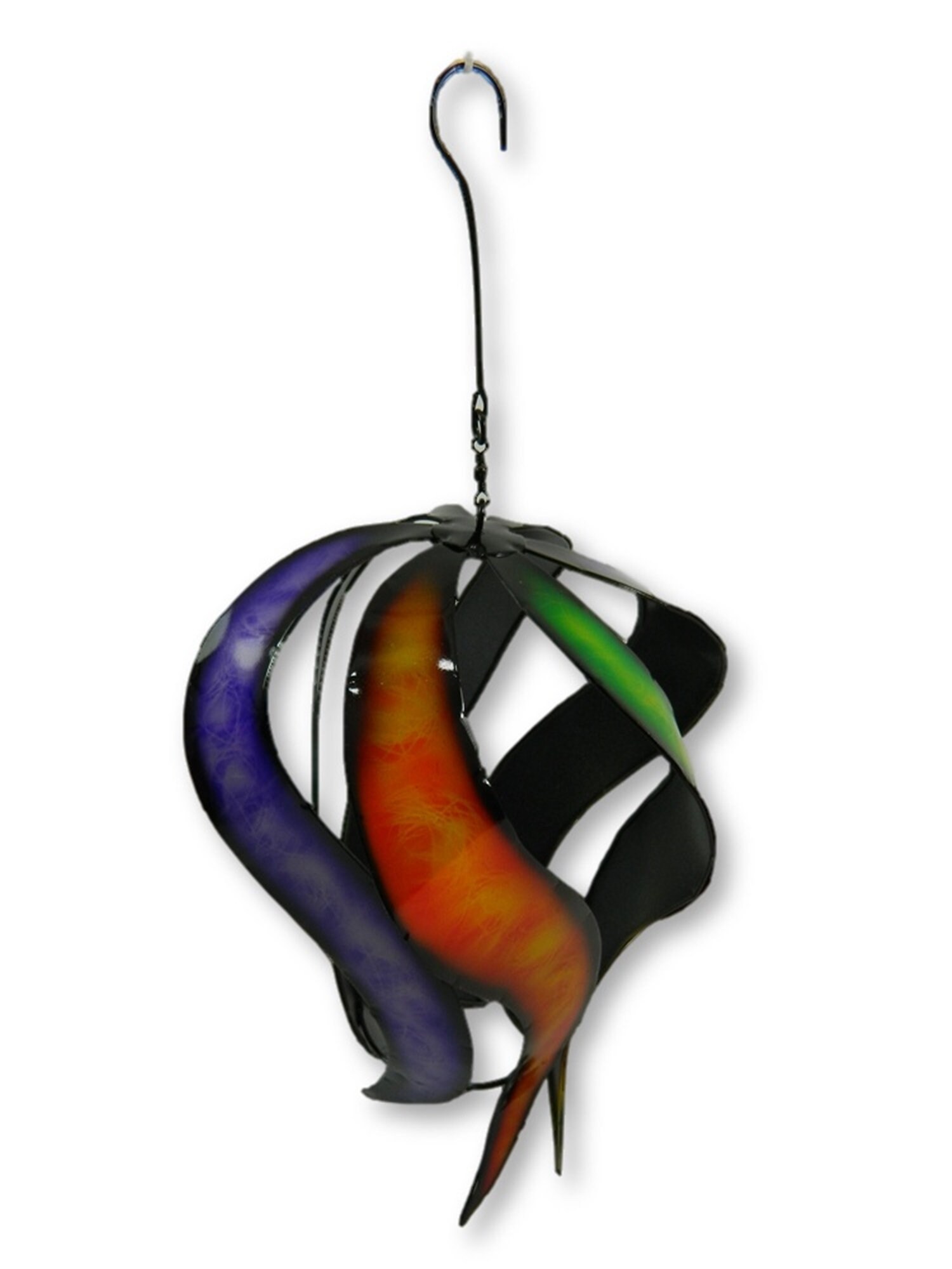 Metal Wind Spinner Garden Ornament Orange/green/purple Etsy UK