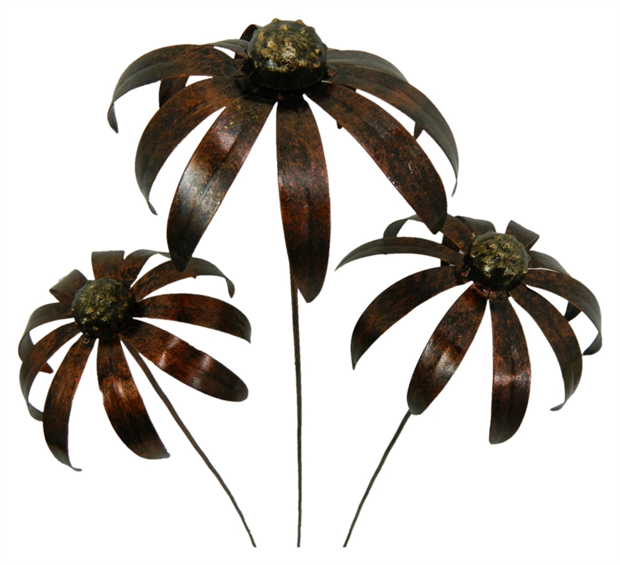 Set of 3 Metal Flowers Garden Ornament Echinacea/daisy on Etsy UK