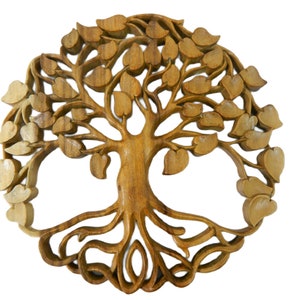 Wooden Tree Of Life Plaque - Celtic
