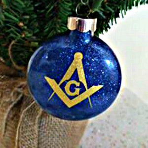 Personalized Glitter Ornaments - Masonic Gifts - Freemason Accessory
