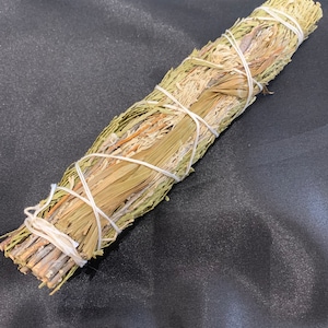 Smudge Stick - 7.5&quot; Cedar, Sage & Sweetgrass Smudge Wand, Sacred Smudge Bundle, Incense, Yoga, Meditation, Cleansing, Air Freshener