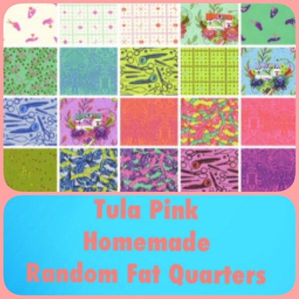 Random Fat Quarters from TULA PINKS HOMEMADE fabric line - 100% Quilting Cotton from Free Spirit