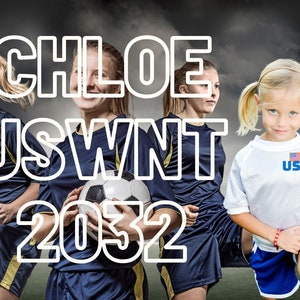 USWNT Soccer Girl MVP Olympian Custom Poster
