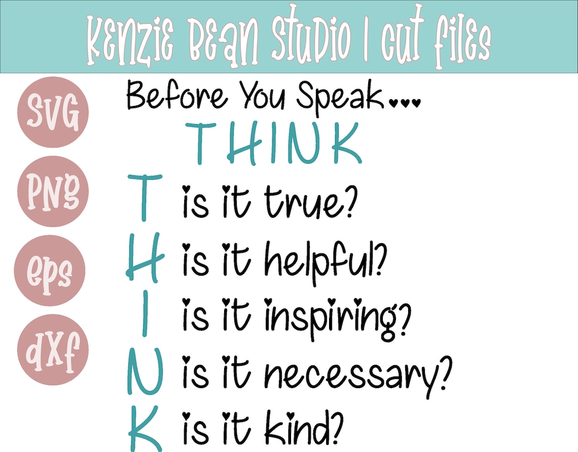 Think Before You Speak SVG