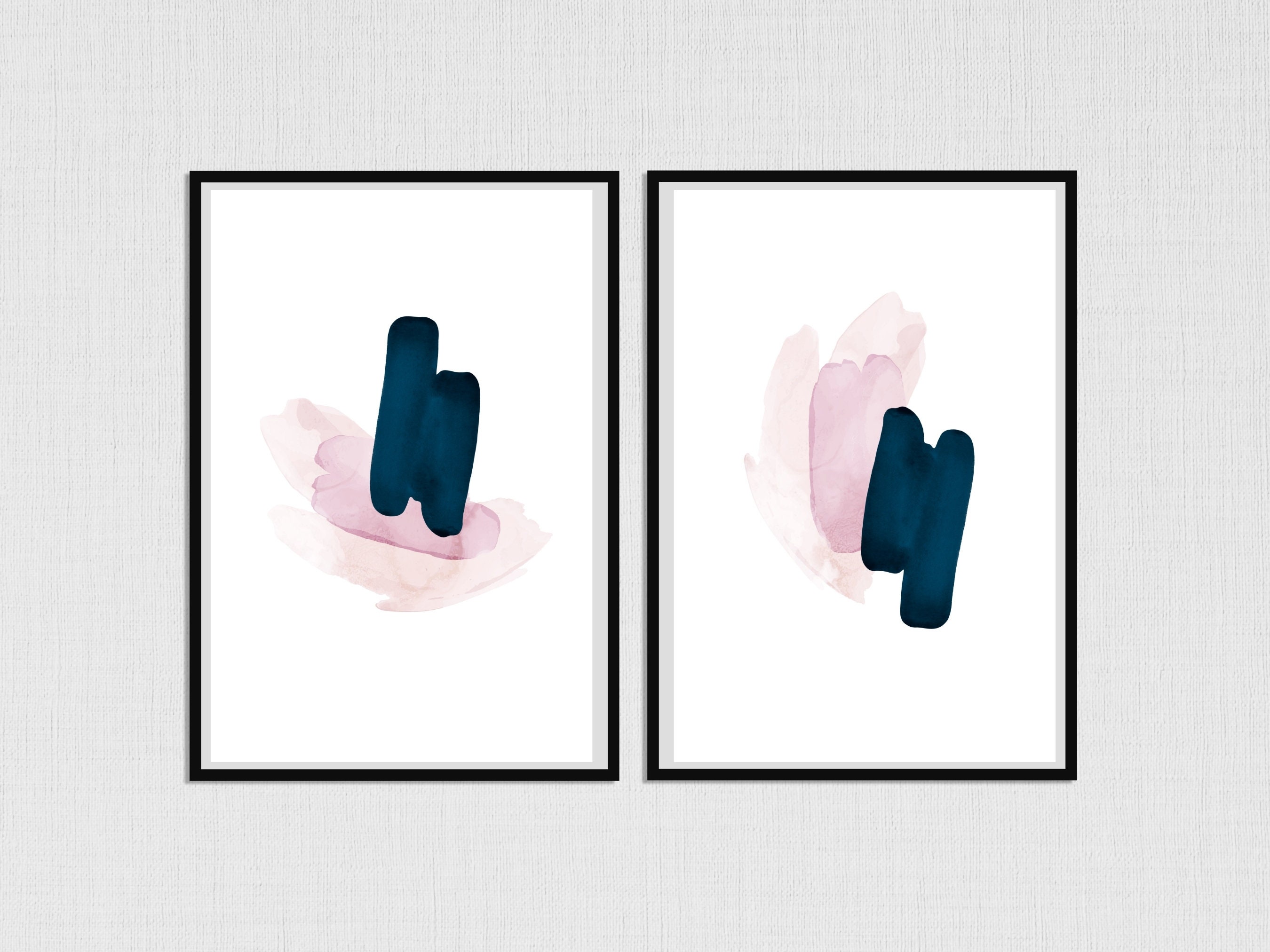 Pink Printable Wall Art Set of 2 Pink Bedroom Wall Art Etsy