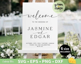 Arched Custom Wedding Template, Modern Wedding Sign, Wedding Celebrating Template, Minimal Wedding Poster - Editable Template Download