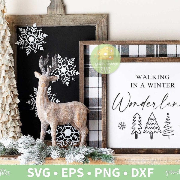Walking In A Winter Wonderland Svg, Christmas Svg, Christmas Sign Svg, Winter Svg, Snow Svg- svg, dxf, eps and png instant download