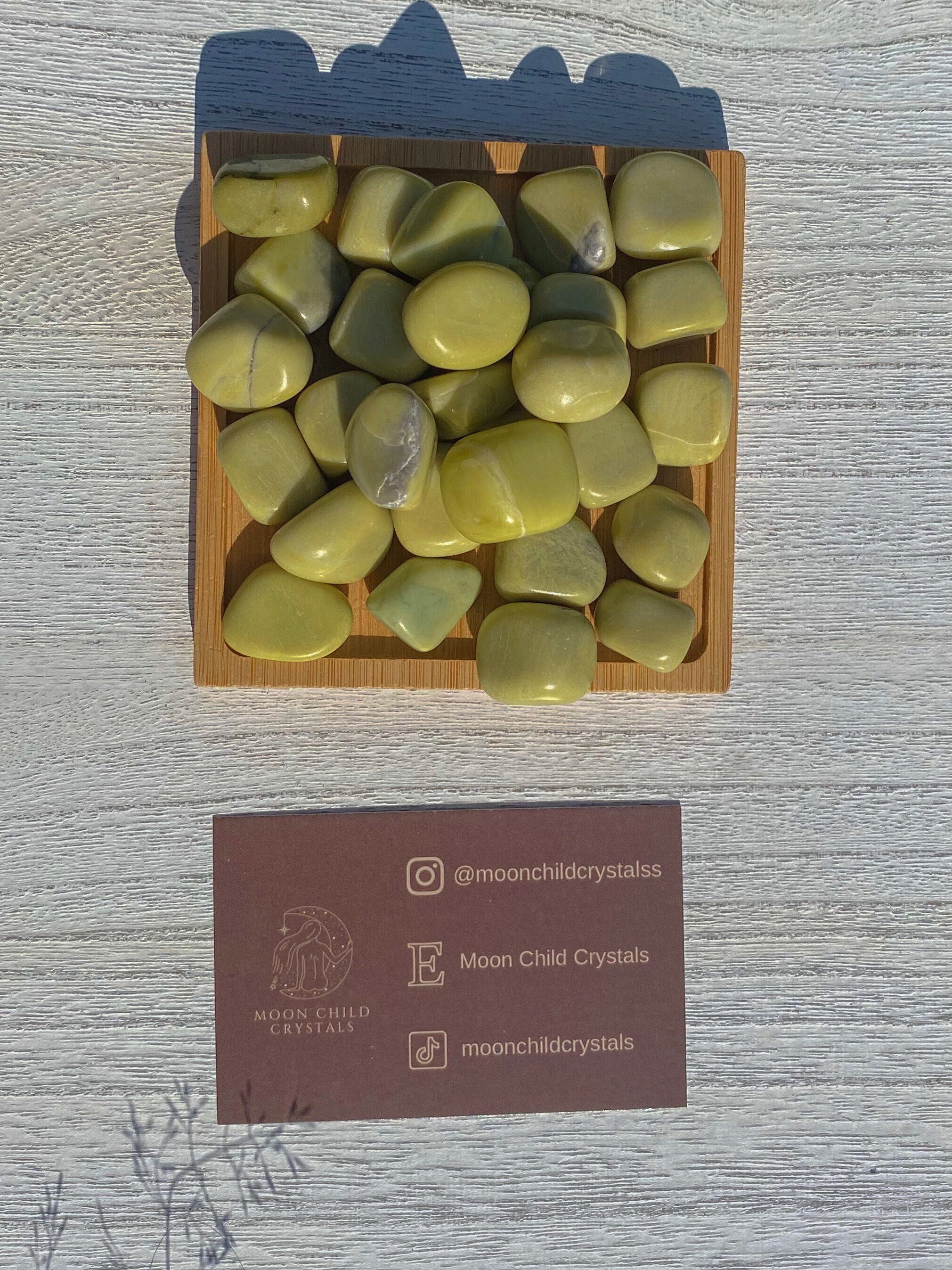 Olive Jade Tumbled Stone
