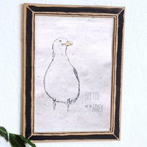 Illustration | Möwe | Kunstdruck | Vogelbild | Digitaldruck
