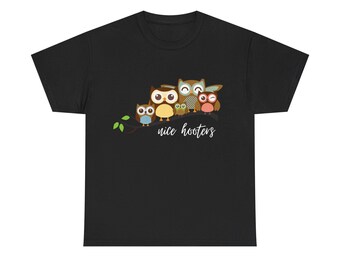 Funny Owl T-shirt: 'Nice Hooters' Graphic Tee