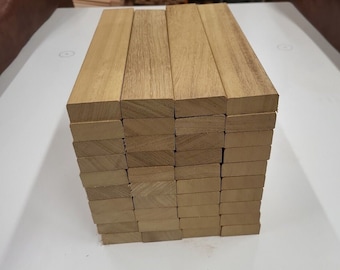 40 Solid Iroko Timber Hardwood Offcuts. Battons. Craft @ 300mm x 50mm x 20mm