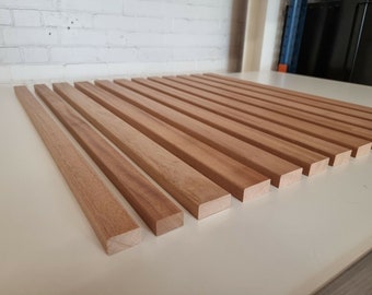 Small 1 Seater Clearance: X12 Solid Sapele Hardwood Garden Bench Slats 500mm