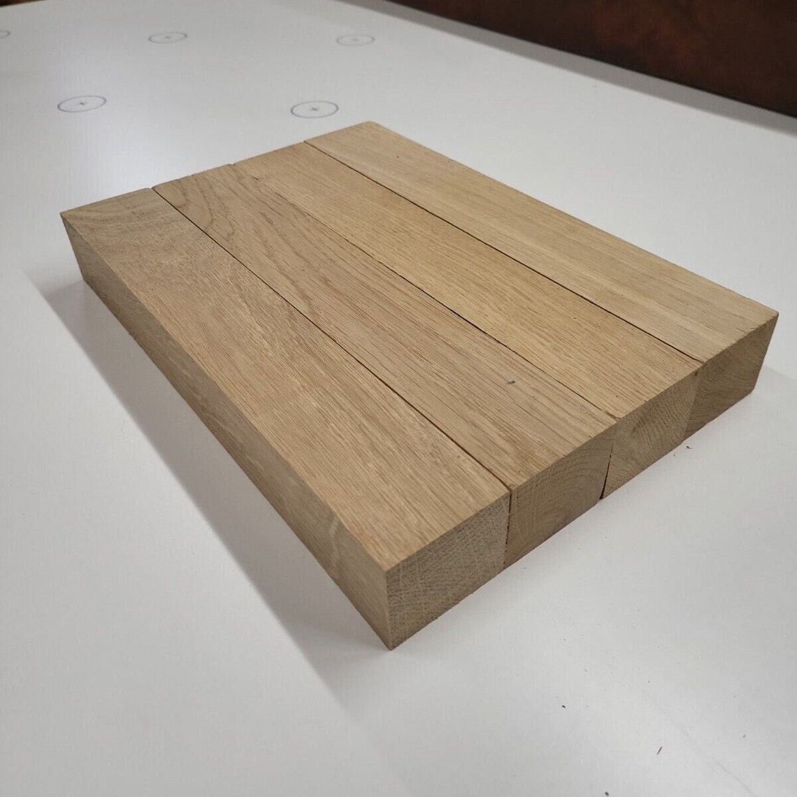4 Solid Oak Hardwood Timber Offcuts. Chunky Blanks. 300mm X 45mm X 50mm