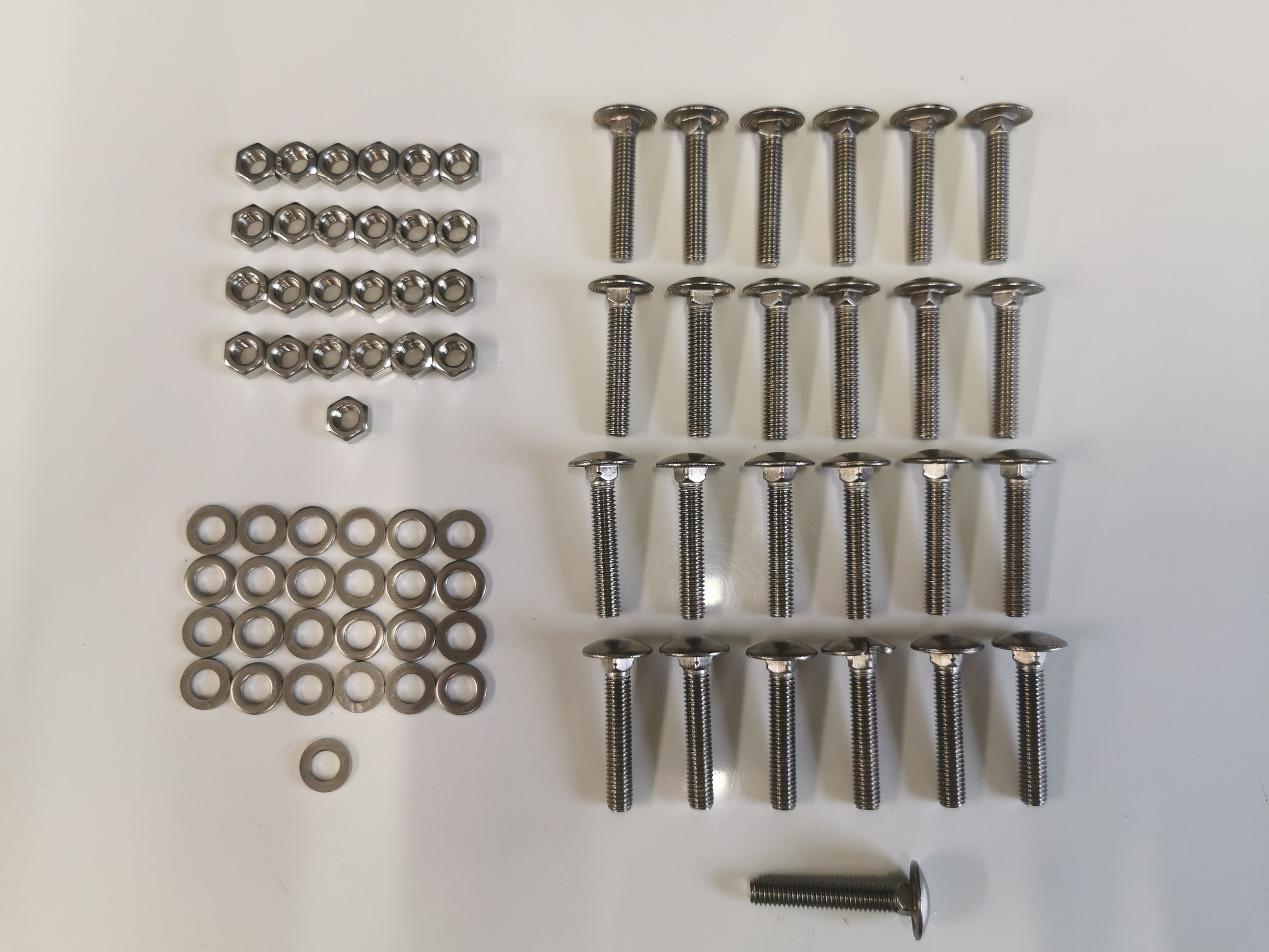 Hardwood Bench Slat Fixings Fixing Kit 25 Stainless Steel Bolts Nuts 35mm X M6 Etsy UK