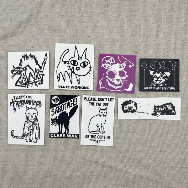 Punk Cat Sticker Pack