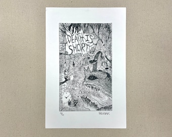 Death Is Short - Intaglio Print