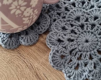 Handmade crochet coasters mug rugs