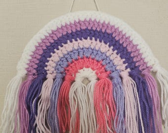 Crochet rainbow wall hanging nursery decor home decoration
