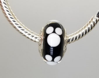 Nuevo dije de Mickey Mouse de cristal de Murano / dije de Disney para pulsera Pandora / Plata de ley s925 / Bolsa de regalo de terciopelo