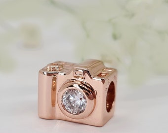 Authentic Pandora   Rose Gold Camera  Charm / New / s925 Sterling Silver / Velvet Gift Pouch