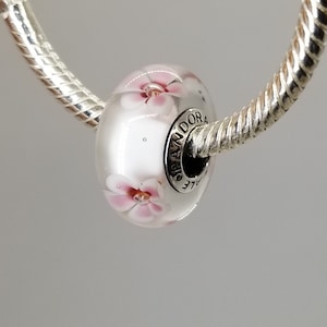New Authentic Pandora  cherry blossom  murano  signature