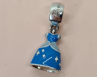 Nowy wisiorek z motywem Kopciuszka / Disney Charm do bransoletki Pandora Moments / Srebro próby 925 / Aksamitny woreczek prezentowy