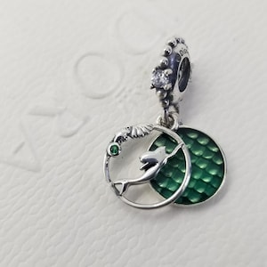 New  The Little Mermaid  Charm / Disney Charm for Pandora Moments bracelet / s925 Sterling Silver / Velvet Gift Pouch