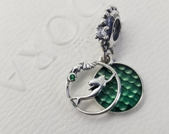 New  The Little Mermaid  Charm / Disney Charm for Pandora Moments bracelet / s925 Sterling Silver / Velvet Gift Pouch