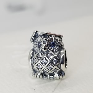 Nuovo ciondolo gufo laurea per bracciale Pandora Moments / argento sterling 925 / custodia regalo in velluto