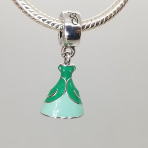 New Ariel  ARIEL&#39;s Dress  Pendant Charm / Disney Charm for Pandora Moments bracelet / s925 Sterling Silver / Velvet Gift Pouch